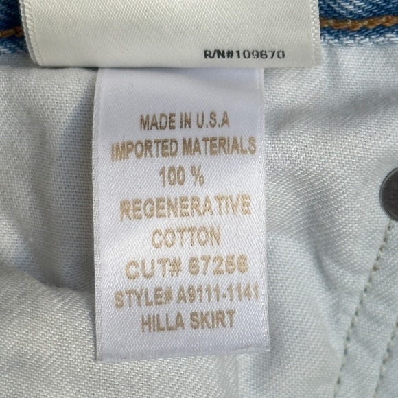 Agolde Denim Hilla Skirt In Practice (light blue) Size 26 - Picture 12 of 12